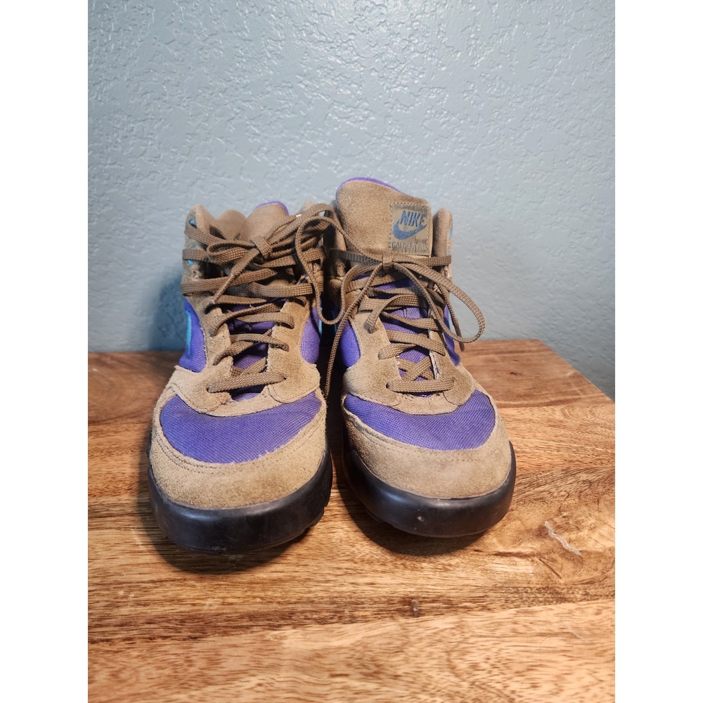 Vintage 1992 Nike ACG Hiking Boots Brown Purple Teal Women's 7.5